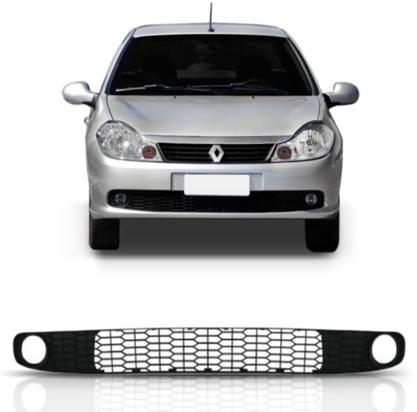 Tela Frontal Parachoque Central Symbol 2009 A 2013 C/ Furo Preto