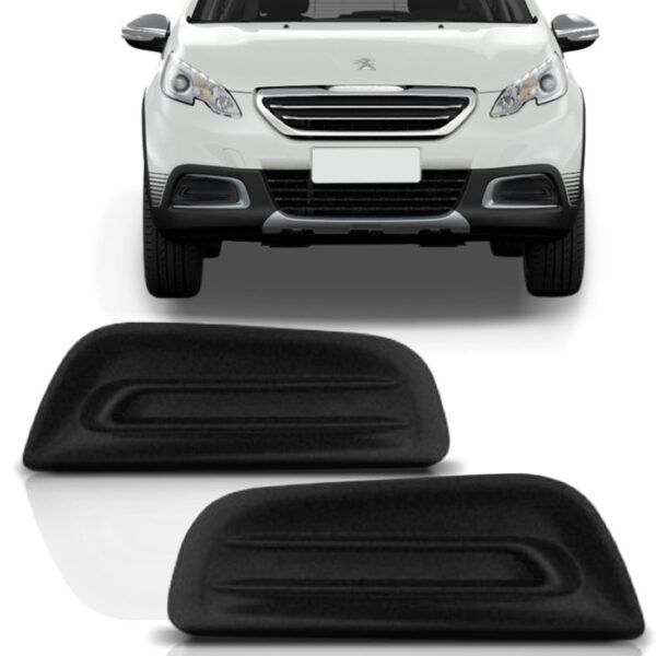 Tela Moldura Milha Parachoque Peugeot 2008 Sem Furo 2015 Lado Esquerdo