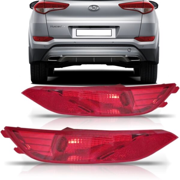 Refletor Parachoque Traseiro Tucson 2016 2017 2018 Vermelho