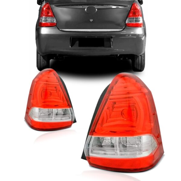 Lanterna Traseira Etios 13 A 16 Sedan Com Funcao Re 1ª Linha Direito Vermelho/bicolor