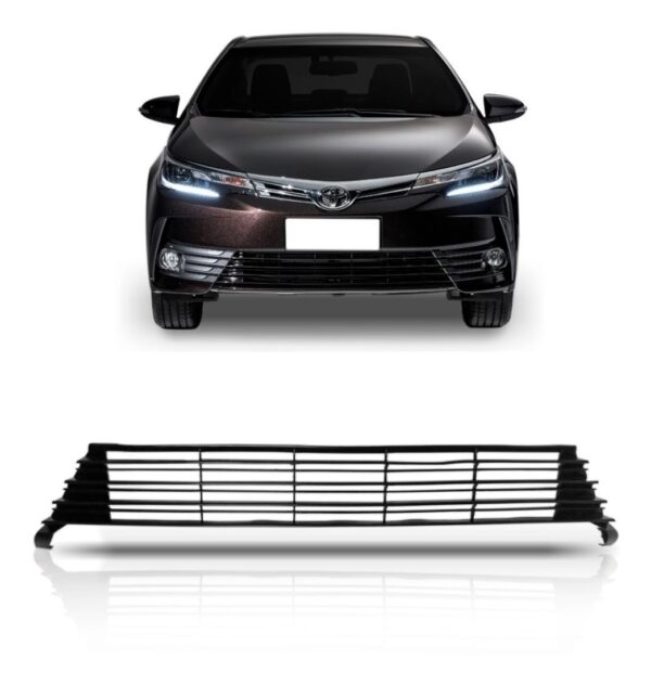 Tela Frontal Parachoque Central Corolla 2018 Preto Preto