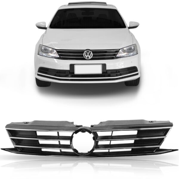 Tela Frontal Jetta 2015 2016 2017 Superior Preta Preto