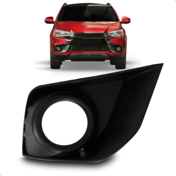 Moldura Milha Para Mitsubishi Asx 2017 2018 Com Furo Lado Direito