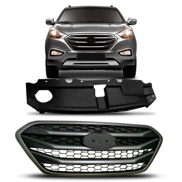 Grade Radiador Ix35 2016 A 2022 Preto C/ Cobertura 1a Linha Preto