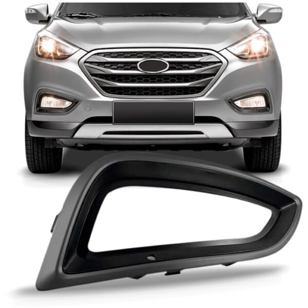 Moldura Farol Milha Auxiliar Ix35 2016 2017 Cinza Lado Direito