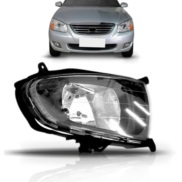 Farol Milha Auxiliar Cerato 2006 2007 2008. 1ª Linha Cristal