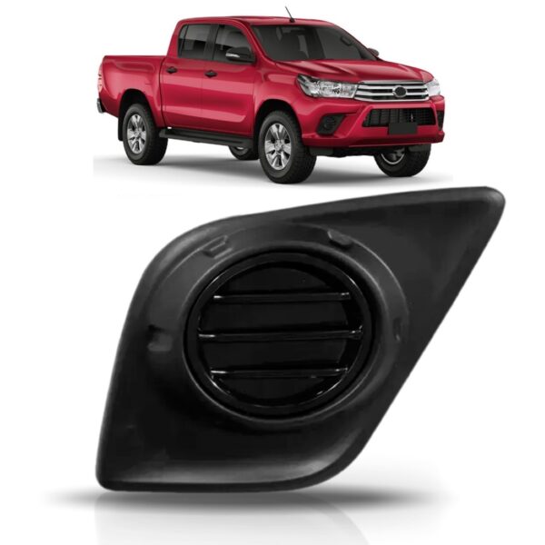 Moldura Milha Hilux 2016 A 2018 S/ Furo Ld Preto Direito