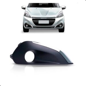 Moldura Milha Peugeot 208 2017 A 2018 C/ Furo Friso Cromado  Direito