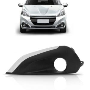 Moldura Milha Peugeot 308 2012 A 2014 Preto C/friso Cinza Ld Preto Esquerdo
