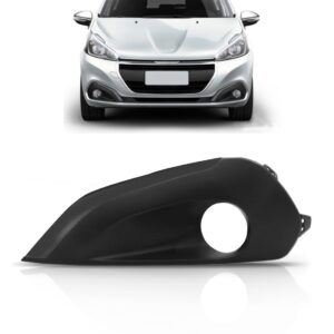Tela Moldura C/furo Milha Peugeot 208 2017 2018 Friso Preto Lado Esquerdo