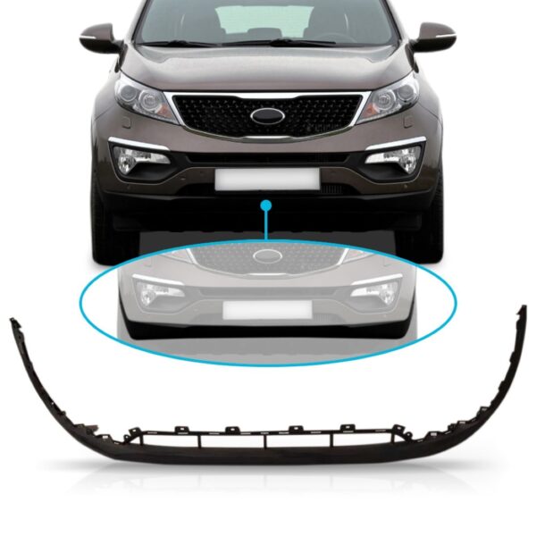 Spoiler Parachoque Dianteiro Para Kia Sportage 2015 Preto