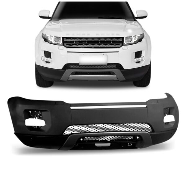 Parachoque Dianteiro Evoque Pure 12 13 14 Com Furo Esguicho Preto