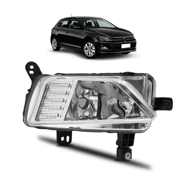 Farolete Milha Polo Virtus 2018 2019 Cromado 1ª Linha Direito