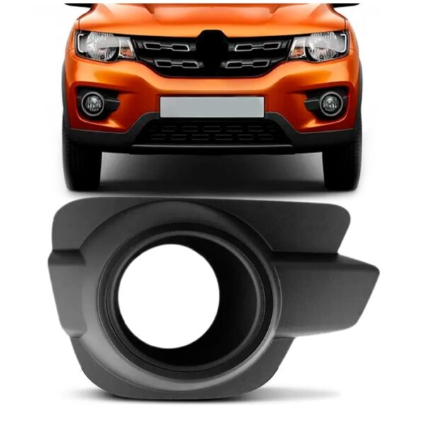 Moldura Milha Auxiliar Kwid 2017 A 2019 C/ Furo Aro Preto Le Preto Direito