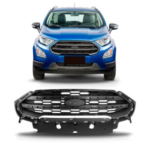 Tela Grade Radiador Ecosport 2017 A 2019 Preto S/ Friso Preto