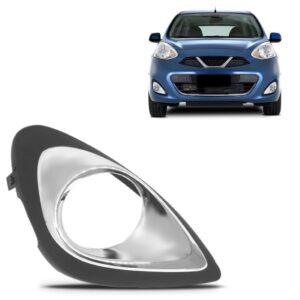 Moldura Milha March 2014 2015 2016 Friso Cromado Com Furo Lado Direito