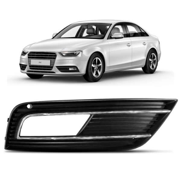 Moldura Milha Auxiliar Audi A4 2012 A 2015 Com Furo Lado Direito