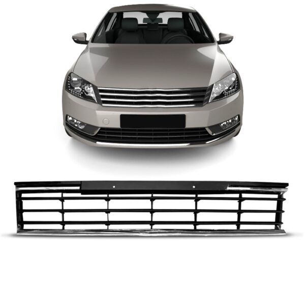 Grade Central Parachoque Passat 2011 A 2014 C/friso 1a Linha