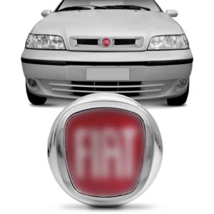 Emblema Da Grade Radiador Palio Siena 2000 A 2003 Vermelho