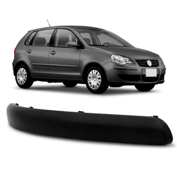 Moldura Parachoque Dianteiro Polo 2007/11 Preto Liso Oferta Lado Direito