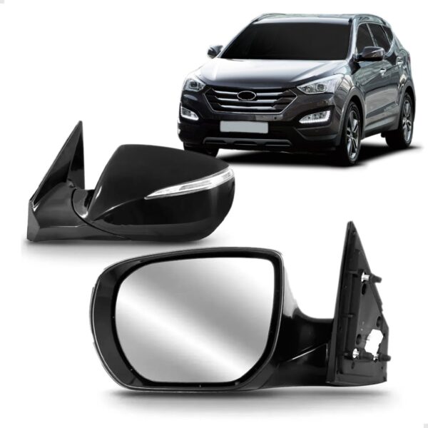 Retrovisor Santa Fe 2014 A 2019 Eletrico Retratil C/pisca Le