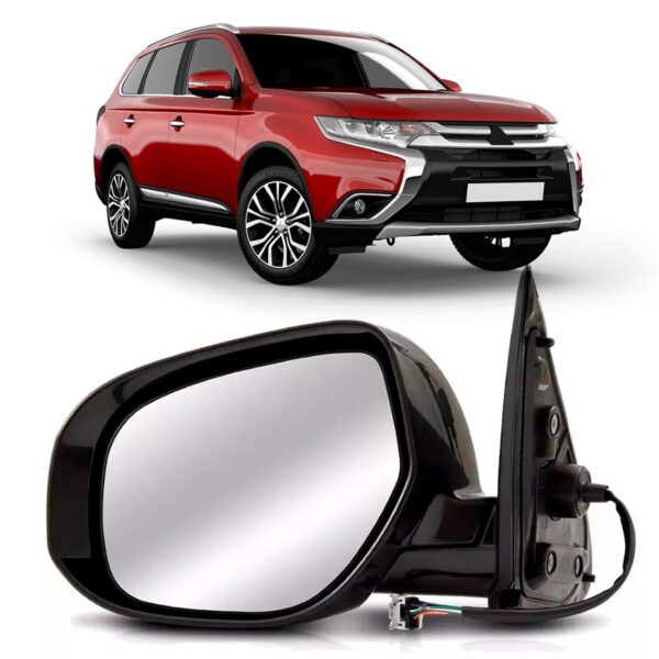 Retrovisor Outlander 2016 A 2019 Retratil Termico Com Pisca Lado Esquerdo