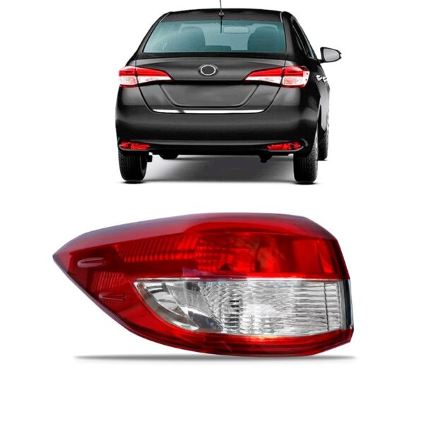 Lanterna Traseira Yaris 2018 A 2019 Sedan Canto Sem Led Lado Esquerdo