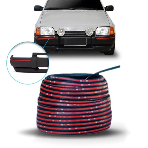 Friso Protetor Parachoque Escort 1987 A 1992 Vermelho 50m - Vermelho