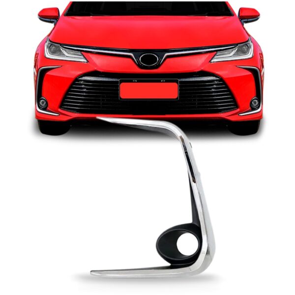 Grade Lateral Parachoque Com Moldura Corolla 20 21 22 23 24 Lado Esquerdo