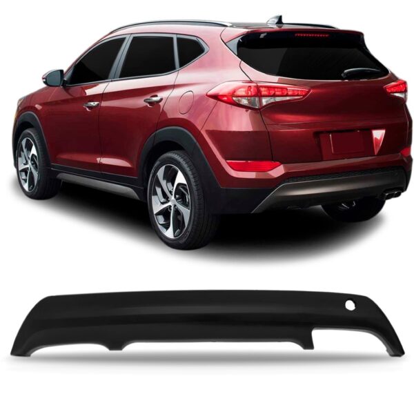 Spoiler Moldura Parachoque Traseiro Tucson 2017 2019 A 2022 Preto