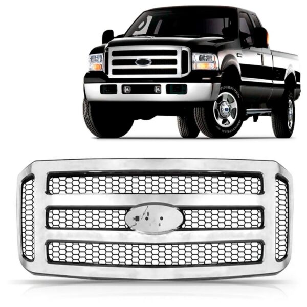 Tela Frontal Radiador F250 07 08 2009 2010 2011 2012 Cromada