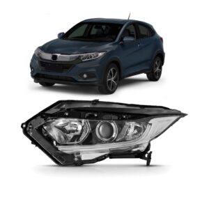 Farol Eletrico Hrv 2019 A 2022 Com Motor Com Led 1ª Linha - Esquerdo/motorista