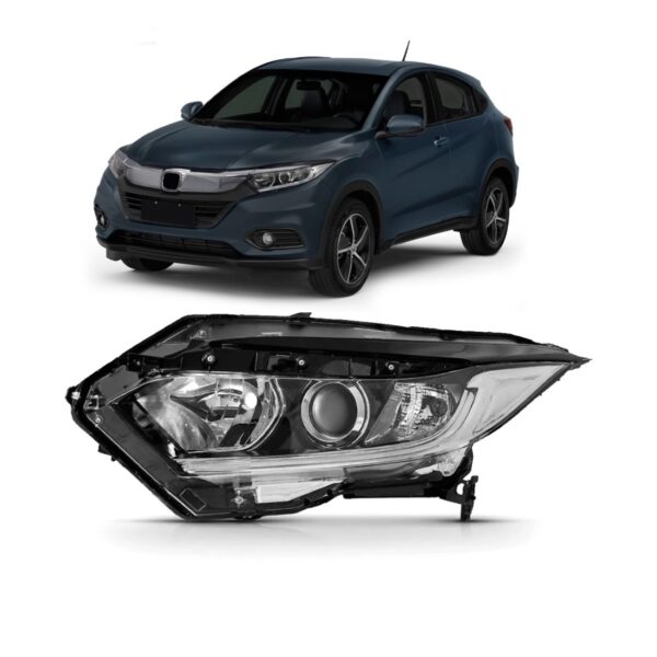 Farol Eletrico Hrv 2019 A 2022 Com Motor Com Led 1ª Linha - Esquerdo/motorista