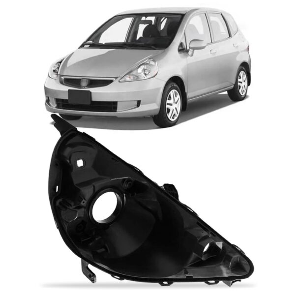 Carcaça Farol Para Honda Fit 2009 2010 2011 2012 Lado Direito