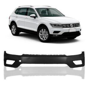 Parachoque Dianteiro Tiguan 2018 A 2021 Sem Furo De Esguicho Preto