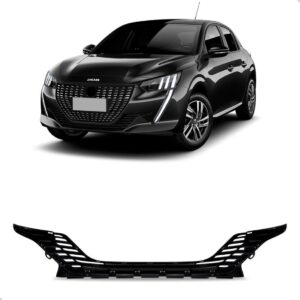 Tela Frontal Parachoque Dianteiro Peugeot 208 20/23 Inferior Preto