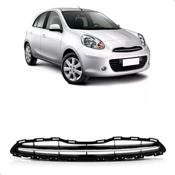 Grade Radiador March 2010 2011 Até 2014 C/ Friso 1a Linha Preto