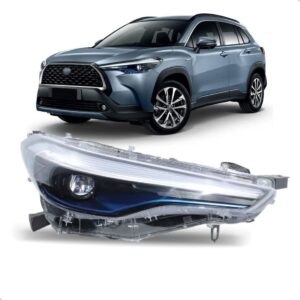 Farol Corolla Cross 2021 2022 2023 2024 C/ Led E Friso Azul Lado Direito