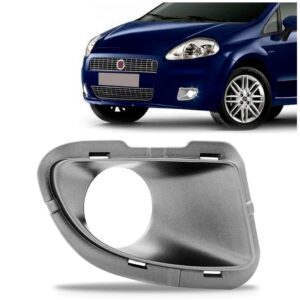 Moldura Milha Punto 2007 2008 2009 10 11 2012 Prata Com Furo Lado Direito