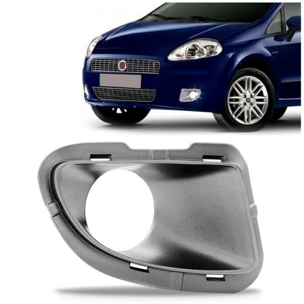 Moldura Milha Punto 2007 2008 2009 10 11 2012 Prata Com Furo Lado Direito