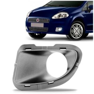 Moldura Milha Punto 2007 2008 2009 10 11 2012 Prata Com Furo Lado Esquerdo