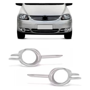 Par Aro Cromado Farol Milha Vw Fox 2004 2005 2006 A 2009