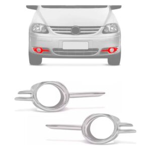 Par Aro Cromado Farol Milha Vw Fox 2004 2005 2006 A 2009