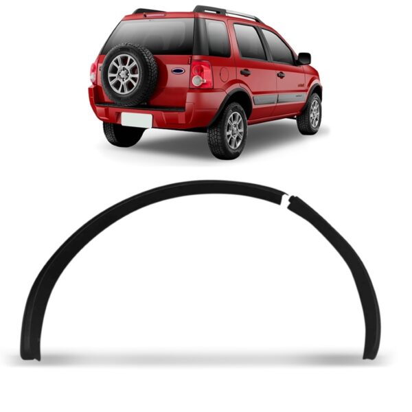 Alargador Vão Roda Traseiro Ecosport 2003 A 2012 Preta Lado Esquerdo