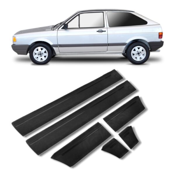 Friso Lateral Gol Gl 1991 92 93 1994 Preto Largo 6(peças)