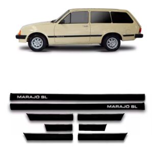 Friso Lateral Marajo Sl 1983 A 1986 8 Peças (castelinho)