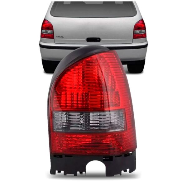 Lanterna Traseira Gol G3 99 00 01 02 03 Fumê Carcaça Preta Lado Direito