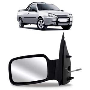Retrovisor Courier 1996 97 98 99 00 01 A 2006 Com Controle Lado Esquerdo