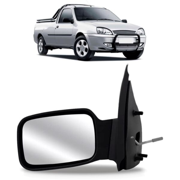 Retrovisor Courier 1996 97 98 99 00 01 A 2006 Com Controle Lado Esquerdo