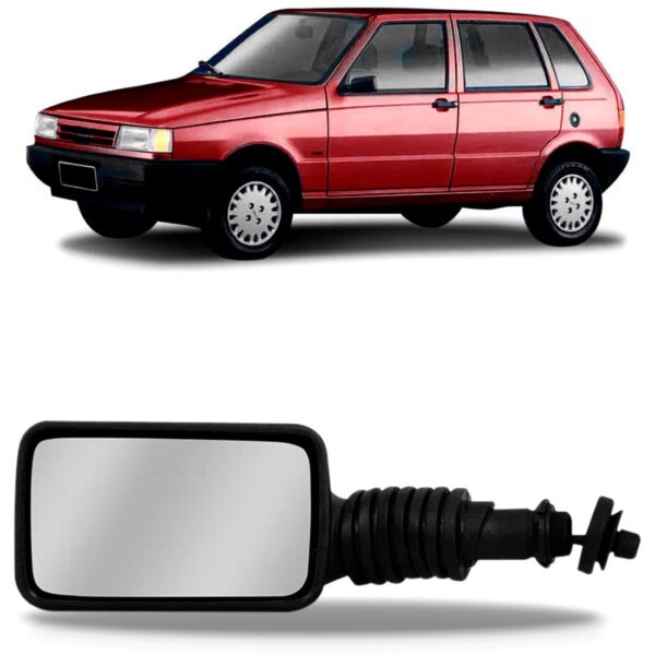 Retrovisor Para Fiat Uno Elx 1994 A 1995 Com Controle Lado Esquerdo
